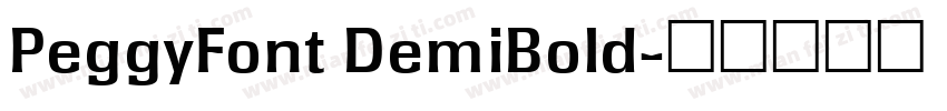 PeggyFont DemiBold字体转换